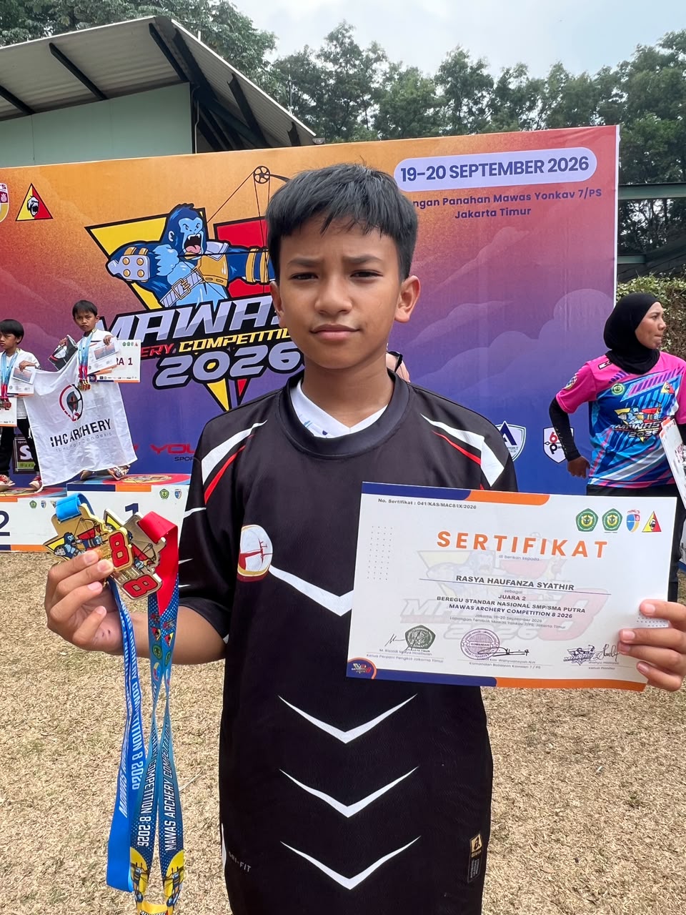 Siswa SMPIT As-Syifa Jalancagak 2 Raih Prestasi di Mawas 8 Archery Competition 2026 3 Juara 1 Bantalan Mawas 8 Archery Competition 2026 Rasya